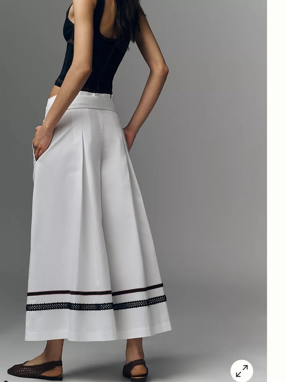 Anthropologie Culottes,or call it a Divided Skirt or a Full Cut Pant. - Picture 2 of 13